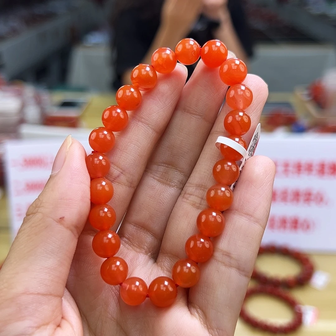 南红玛瑙多样性发一，卡8mm未镶嵌