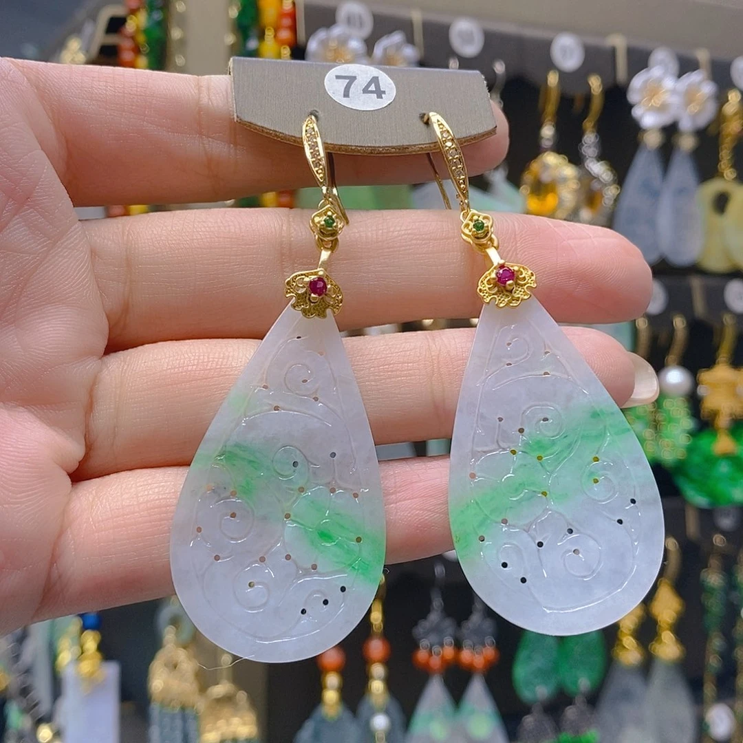 未镶嵌翡翠耳饰翡翠