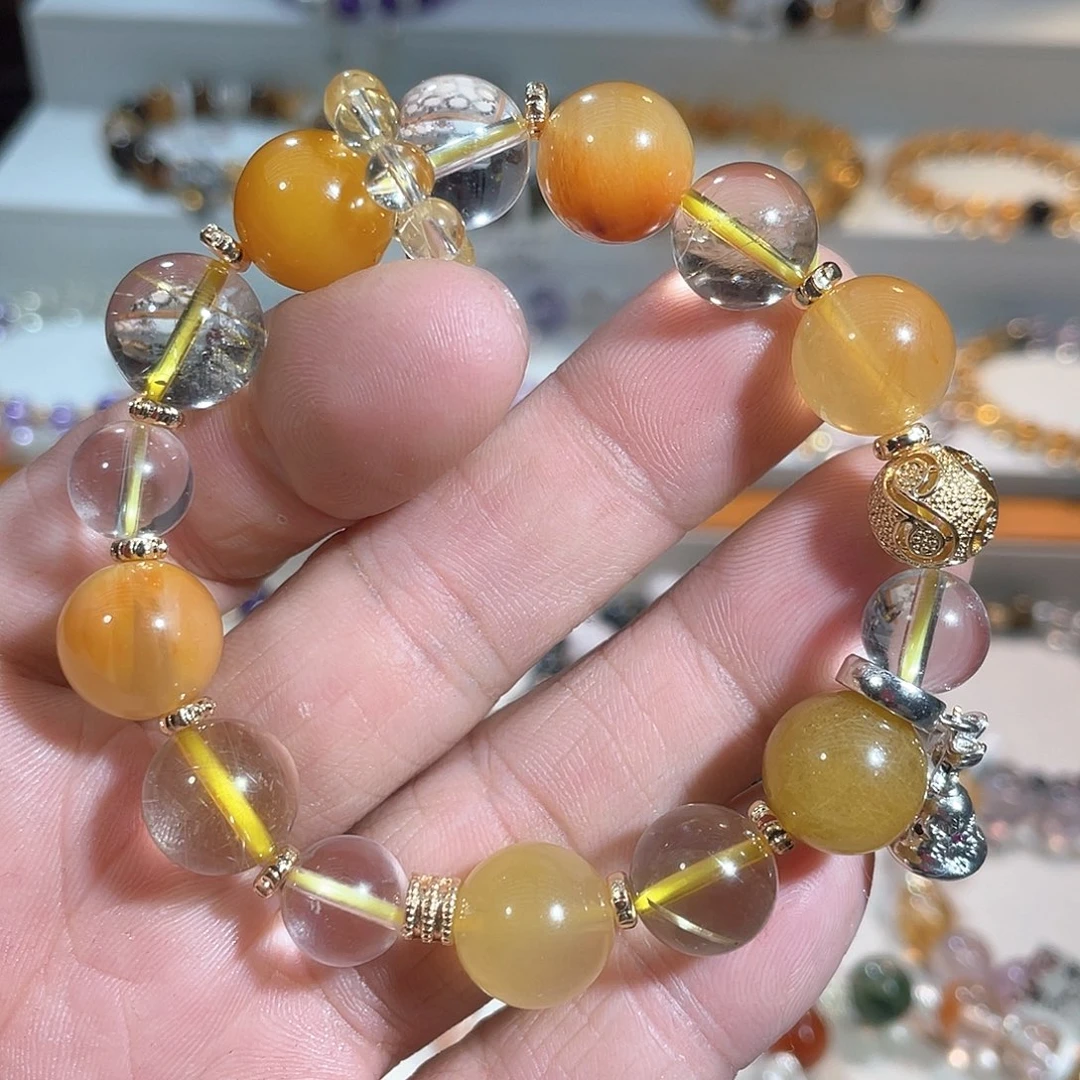 水晶手串未镶嵌发晶兔毛