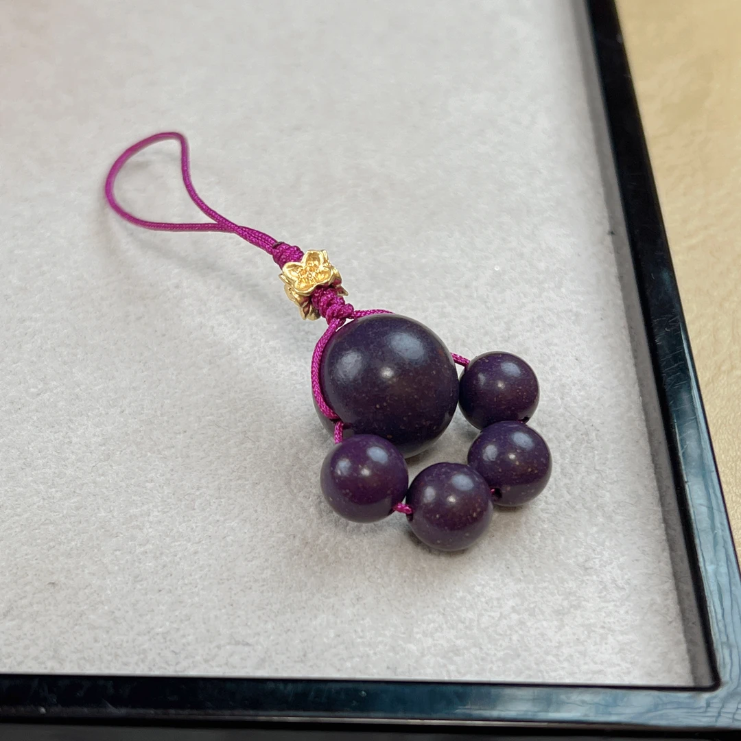 【珊木居】HXZ910JY 薰衣草合香珠猫爪手机挂