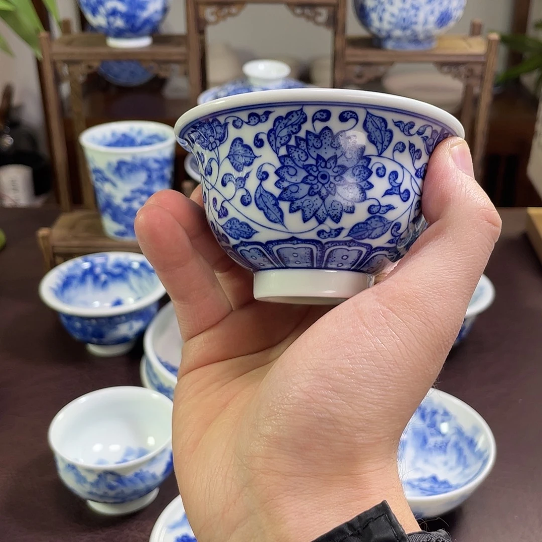 无***啊陶纯手工手绘重工缠枝莲