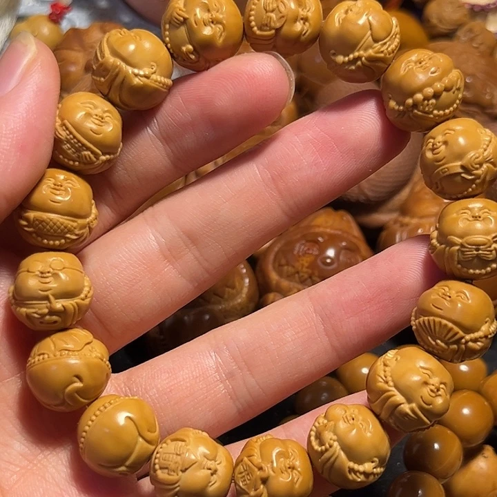 橄榄核手串/手链猴头精工弥勒
