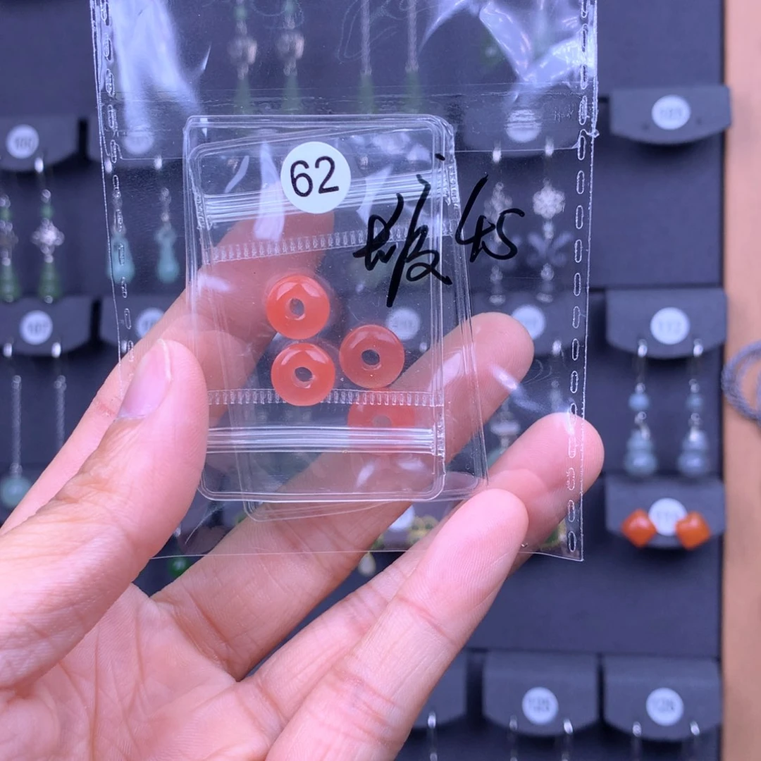 南红玛瑙耳饰银S925镶嵌{****✨