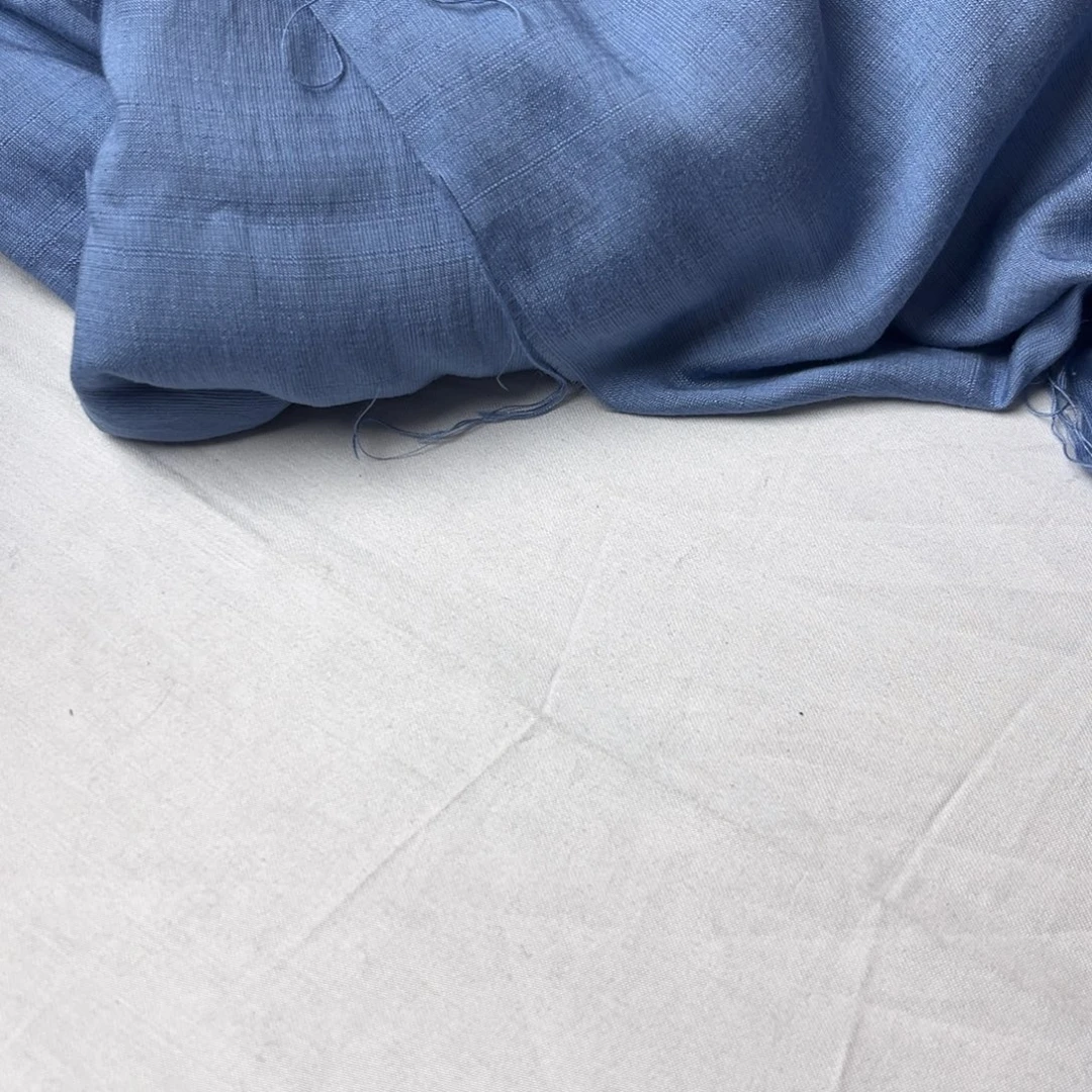 浅蓝色麻棉3米。