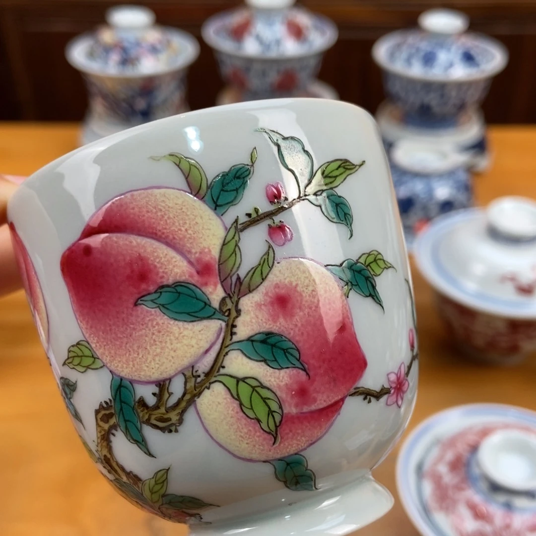 手绘现代茶具非古董