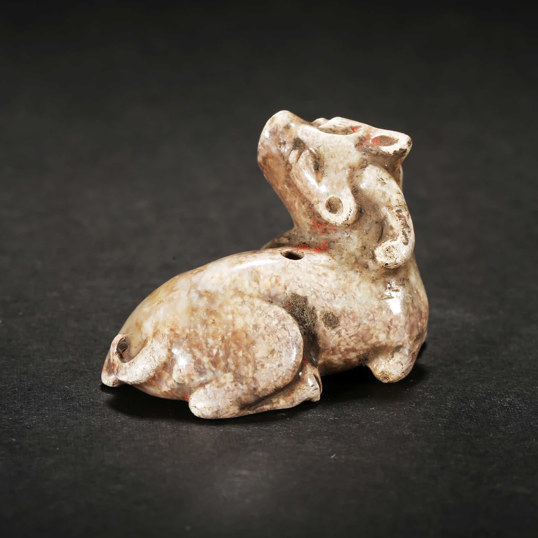 明代/白玉兽坠/JAQ25072413/收藏/【济文阁】