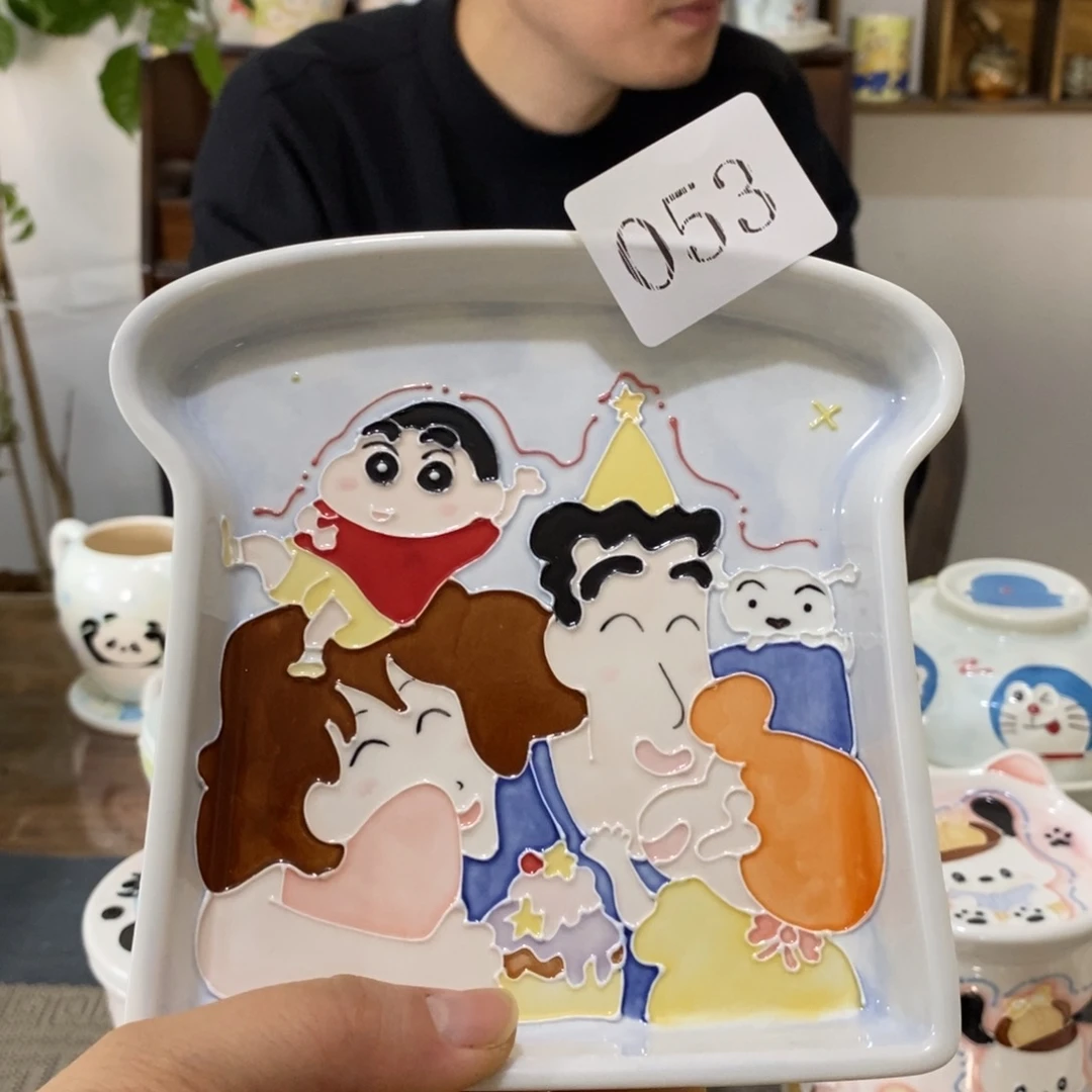 瓷片景德镇釉下彩手绘