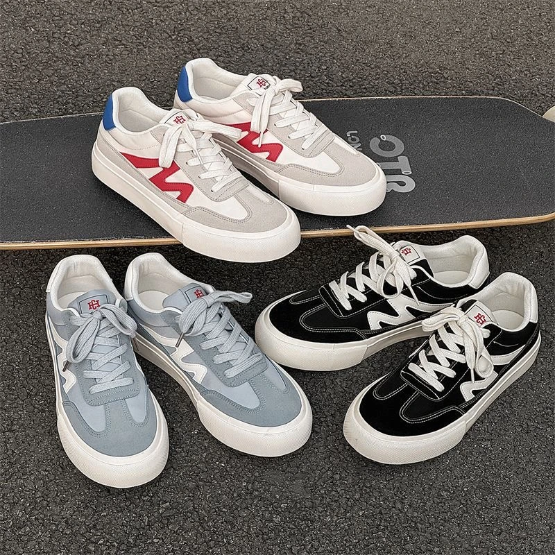 2025新款夏季透气帆布鞋黑色鞋子男高级感休闲板鞋百搭港风潮鞋子