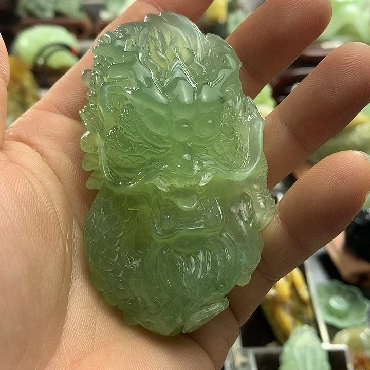 未镶嵌岫玉手把件