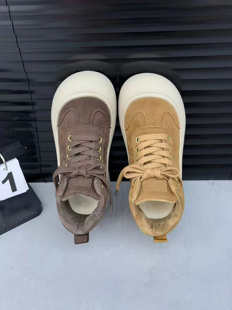 888秋季休闲高帮鞋复古透气高帮女靴时尚舒适秋冬加绒