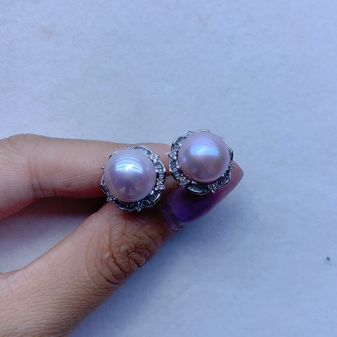 【闪购商品】银S925镶嵌淡水珍珠耳饰