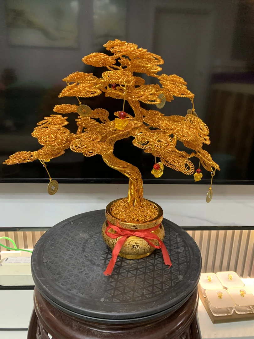 加粗加密发财树高35宽30厘米，家居办公送人