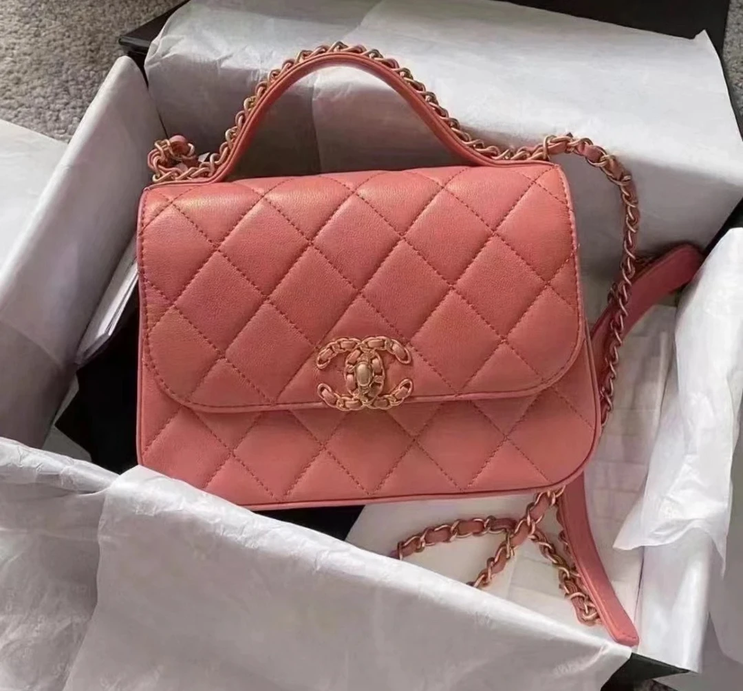 99新 Chanel/香奈儿 多多奢品/香奈儿滚边手提邮差斜挎包/99新