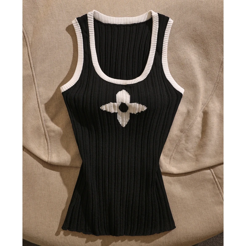 2025年夏季新款女装欧美风时尚小众百搭简约修身纯色吊带背心上衣