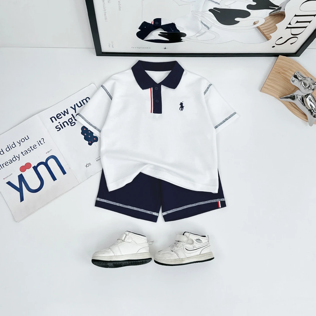 儿童套装夏季2025新款男童短袖两件套中大童BQ25352Y悠悠童话童装