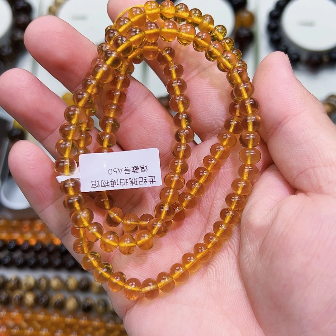 琥珀颈饰未镶嵌吉*抚顺