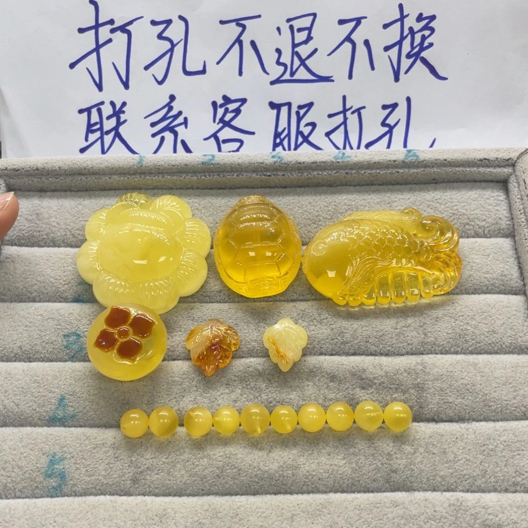 ****琥珀未镶嵌裸石天然琥珀