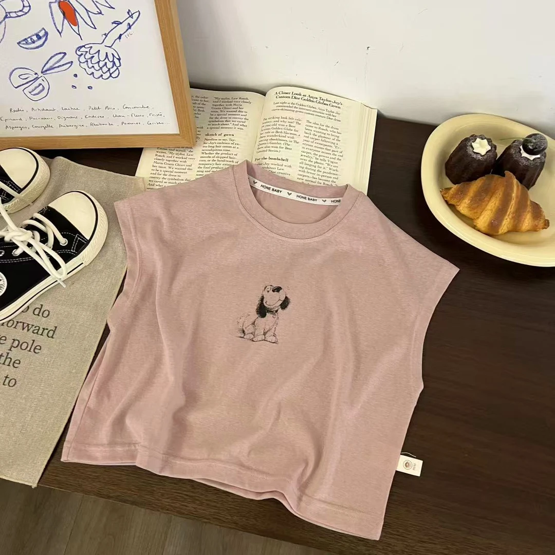 儿童夏季卡通小狗无袖背心H2235
