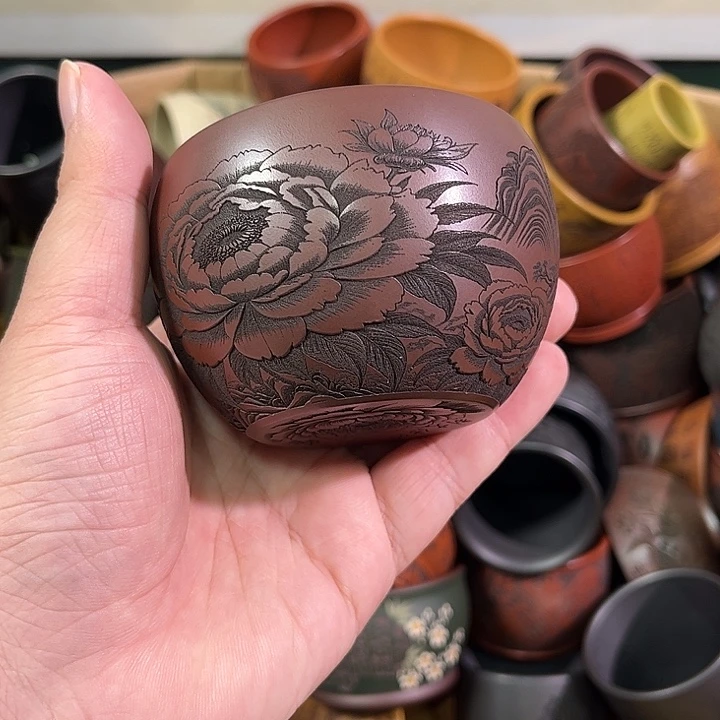 茶杯紫砂全手工紫砂主人杯