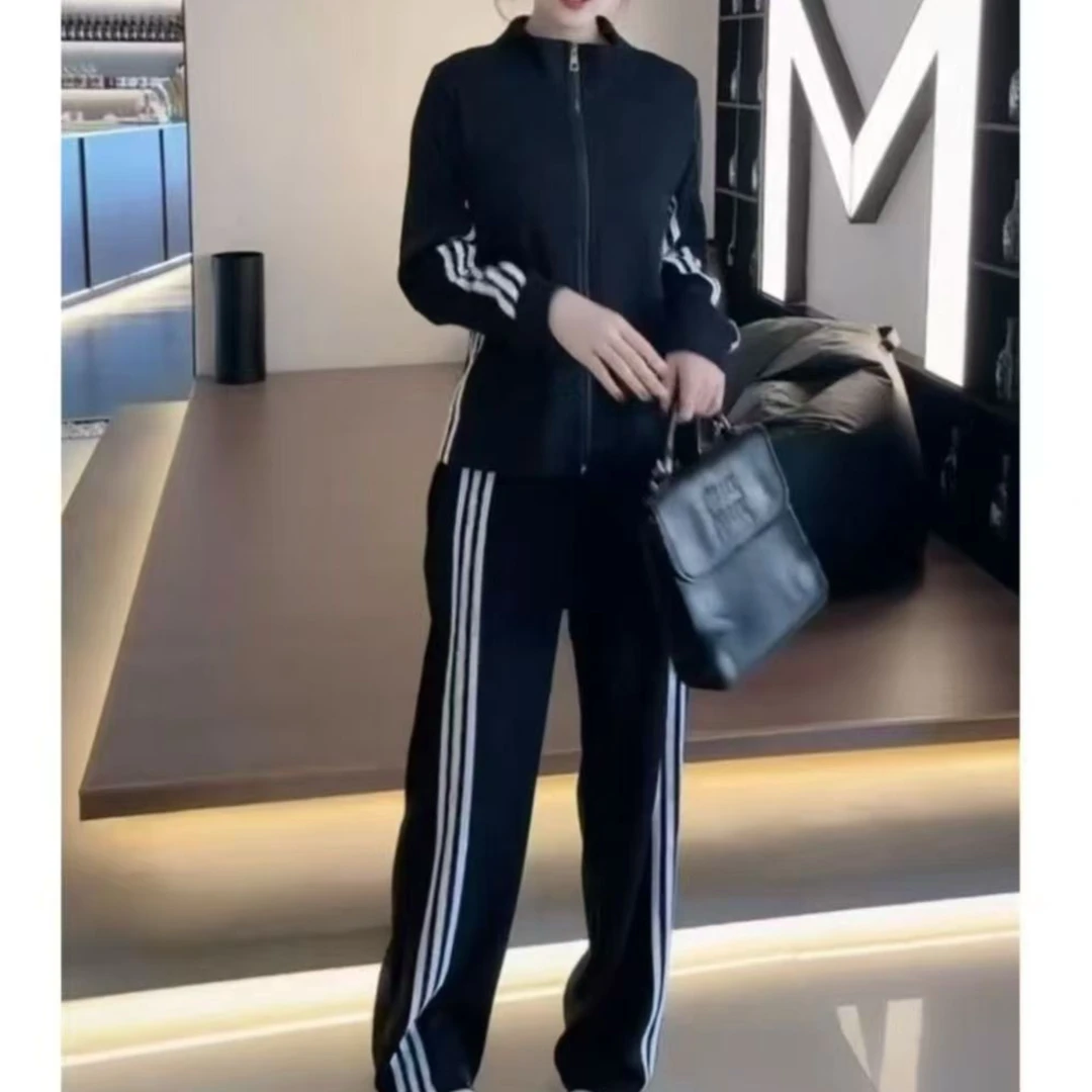 1095-2025年秋季新款时尚洋气显瘦休闲百搭上衣+裤子两件套