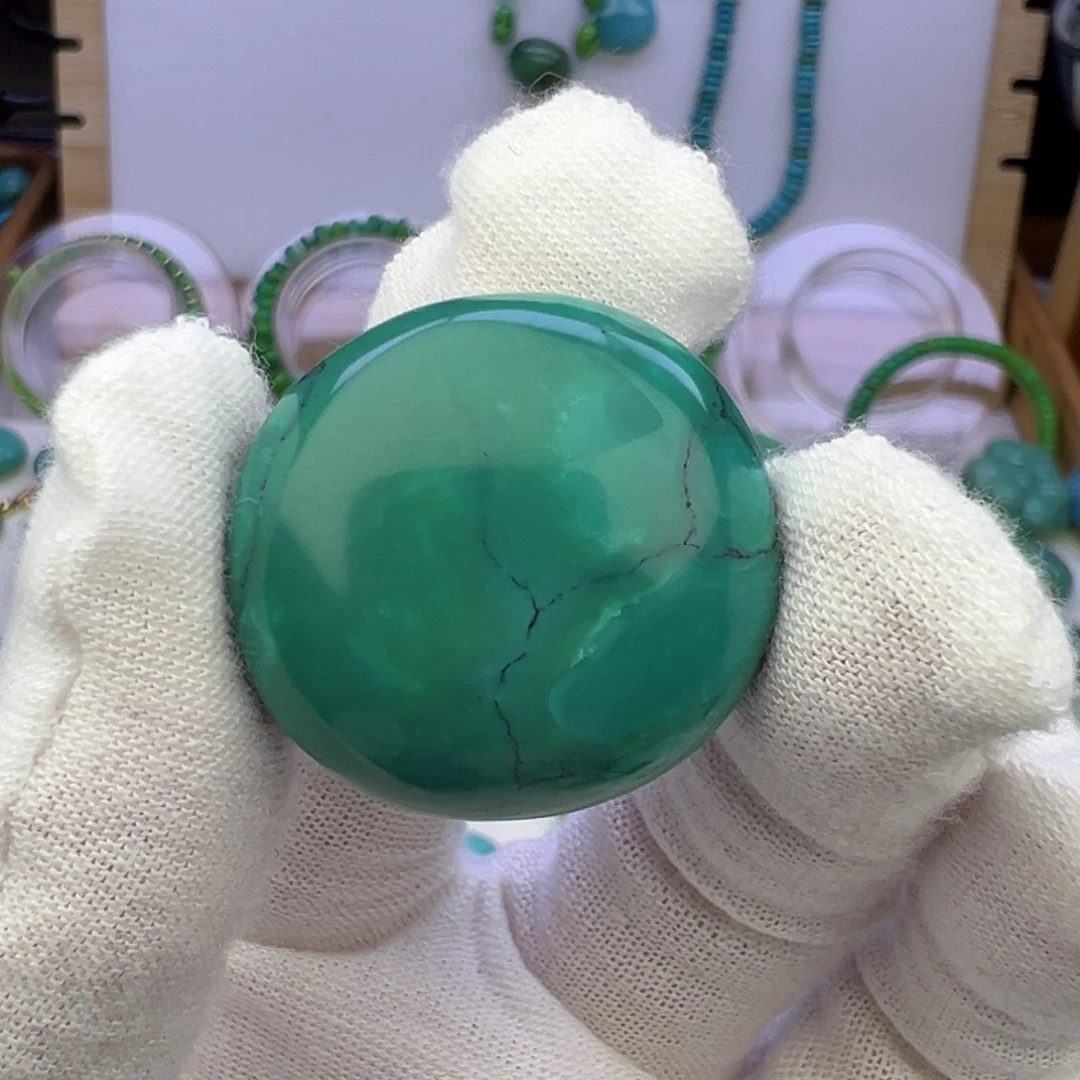 菜籽绿扁珠吊坠25.8mm兰