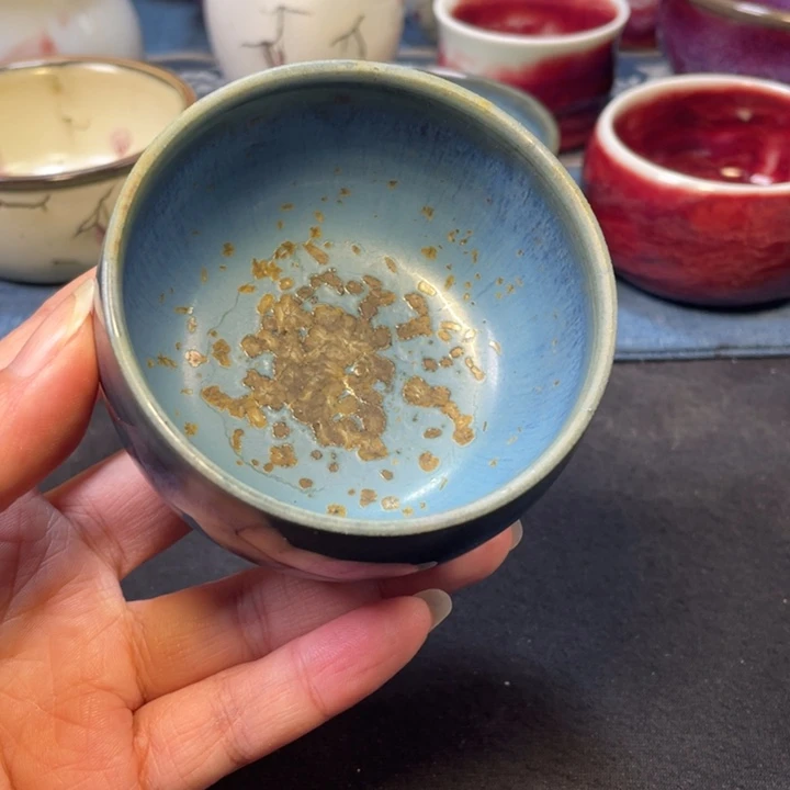 摆件钧瓷碳烧禅定杯