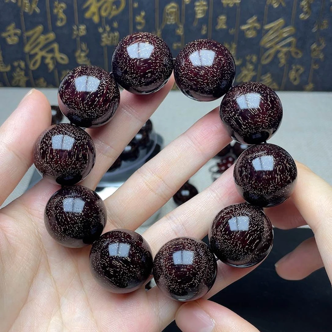 檀香紫檀（小叶紫檀）2.5 10颗 爆满金星