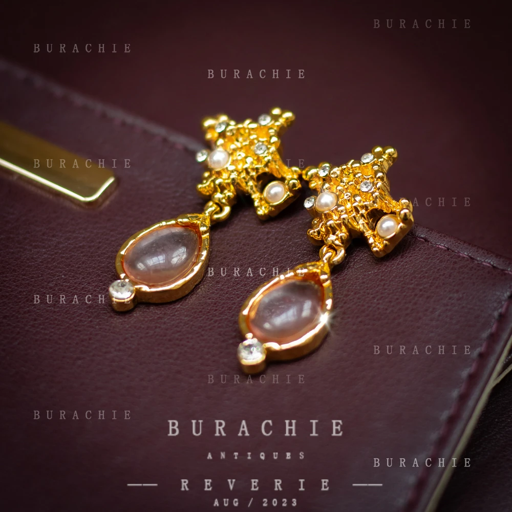 铜合金仿水晶耳饰 耳饰 【8592】 佛罗伦萨珊瑚礁家族的小可爱耳钉