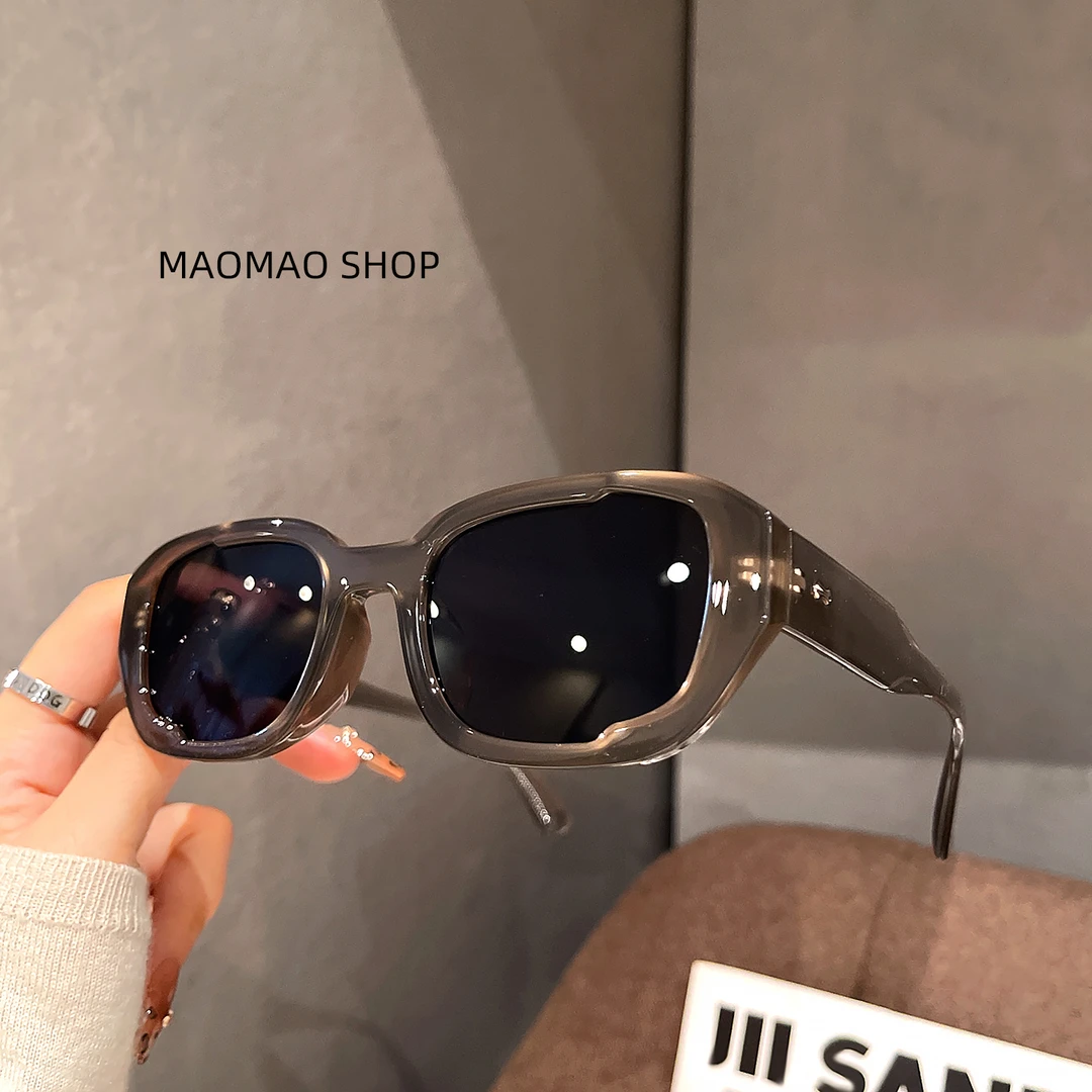 韩式街拍潮人太阳镜女个性复古风黑色墨镜男士圆脸眼镜时尚凹造型