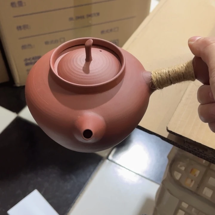 红泥侧把砂铫壶650ml不退不换
