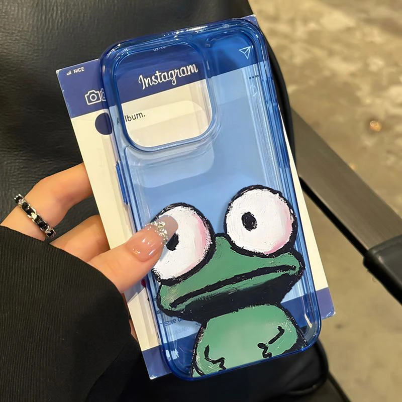 可爱小青蛙适用iPhone16苹果14_15PROMAX软13手机壳12防摔11卡通X