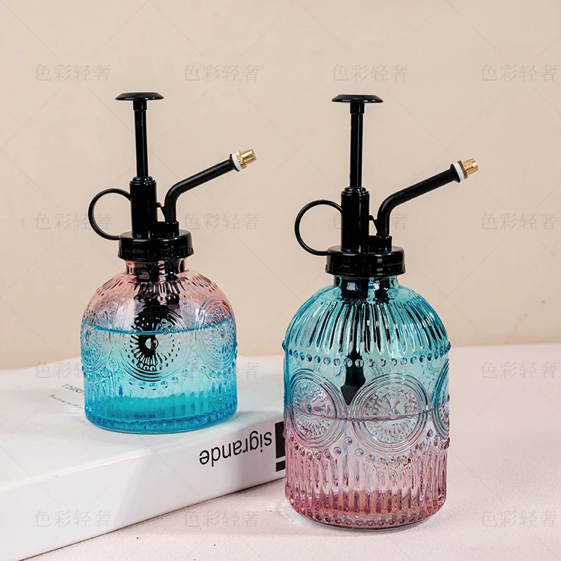 L791 现代化粉蓝喷壶一大一小居家装饰摆件客厅书房高颜值创意
