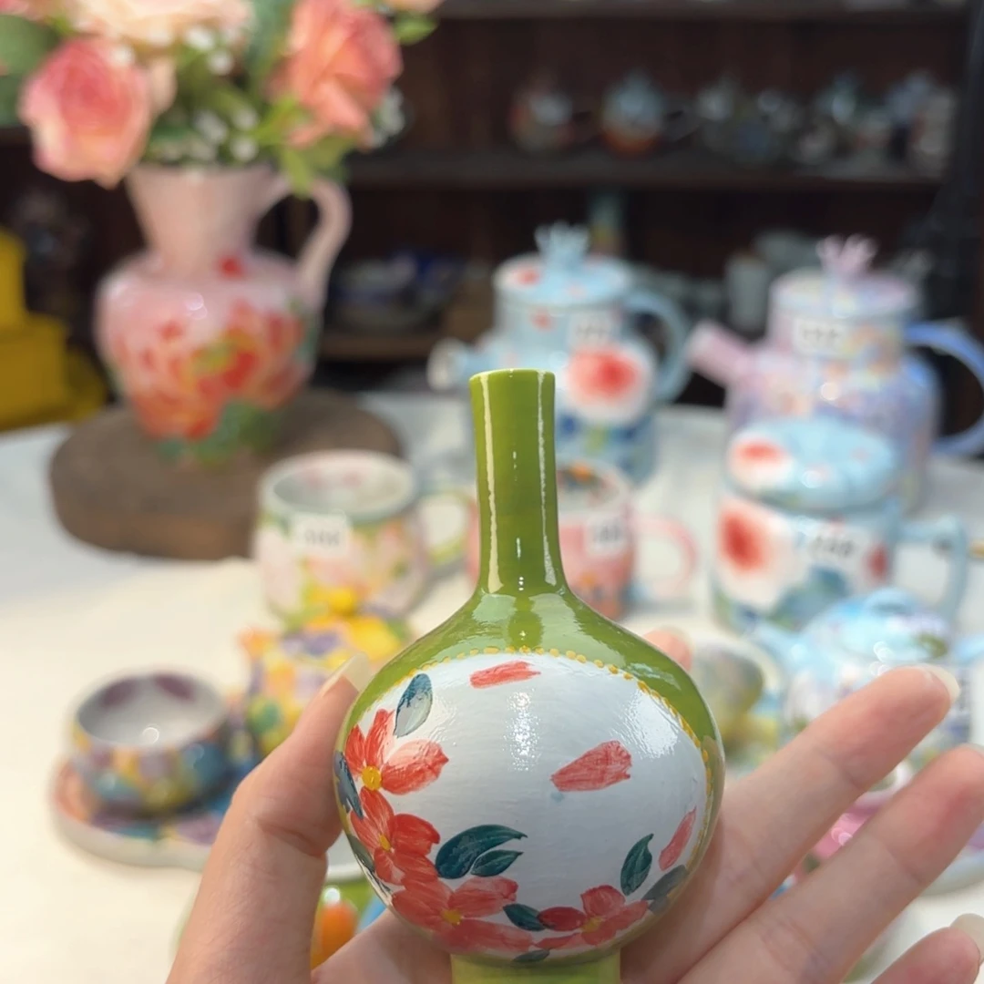 景德镇手绘高温釉下彩陶瓷茶具
