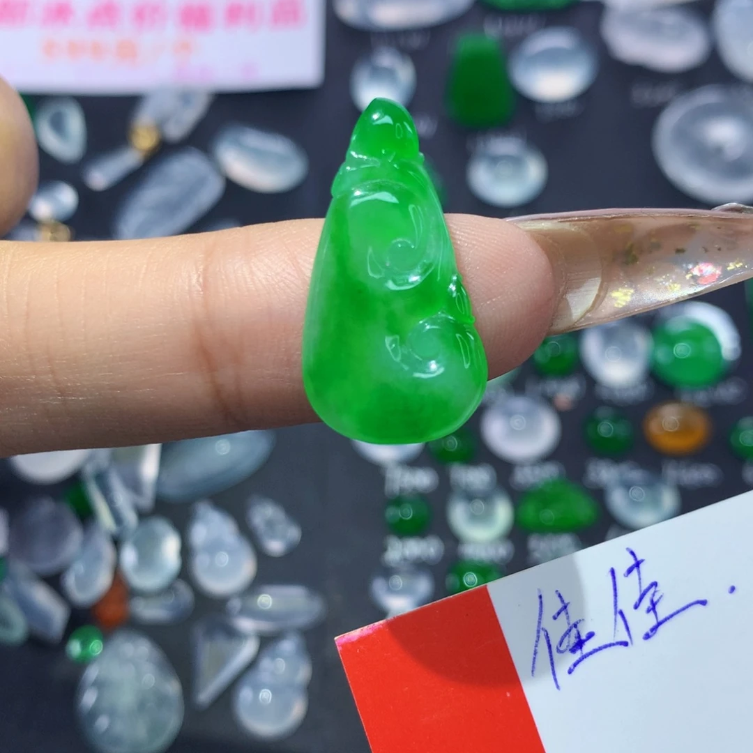 翡翠颈饰未镶嵌纯天然缅甸A货翡翠