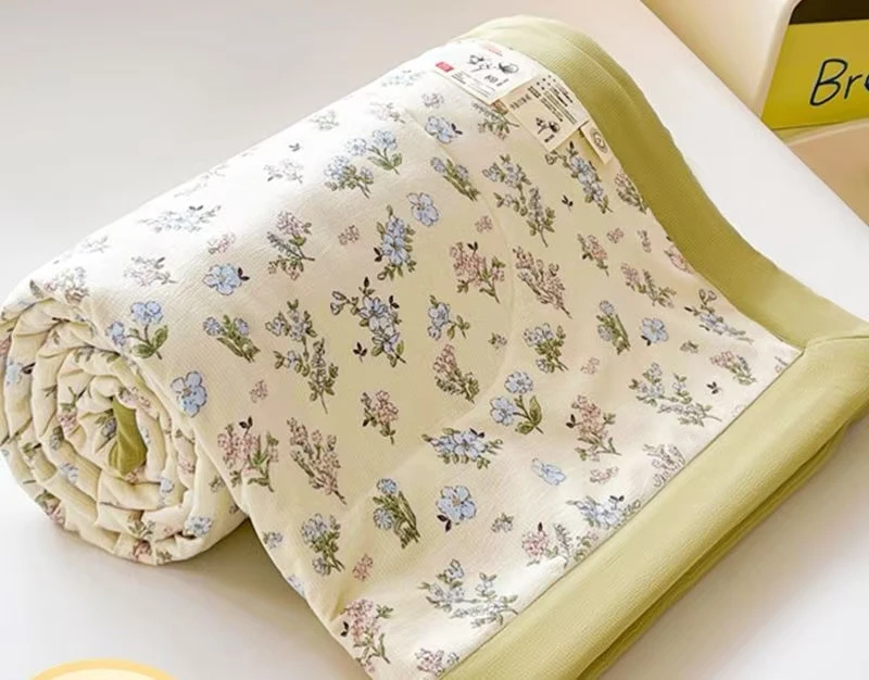 印花款田园风棉花夏季空调被单人