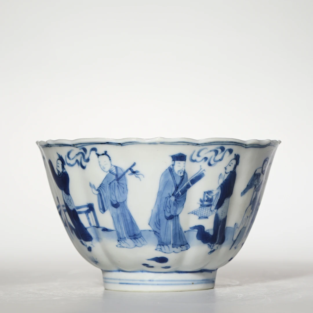 2945清康熙·青花八仙人物碗【古董拍卖】