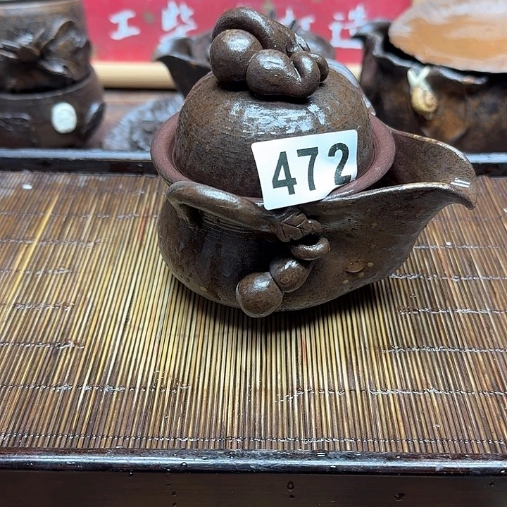 纯手工制作粗陶茶具