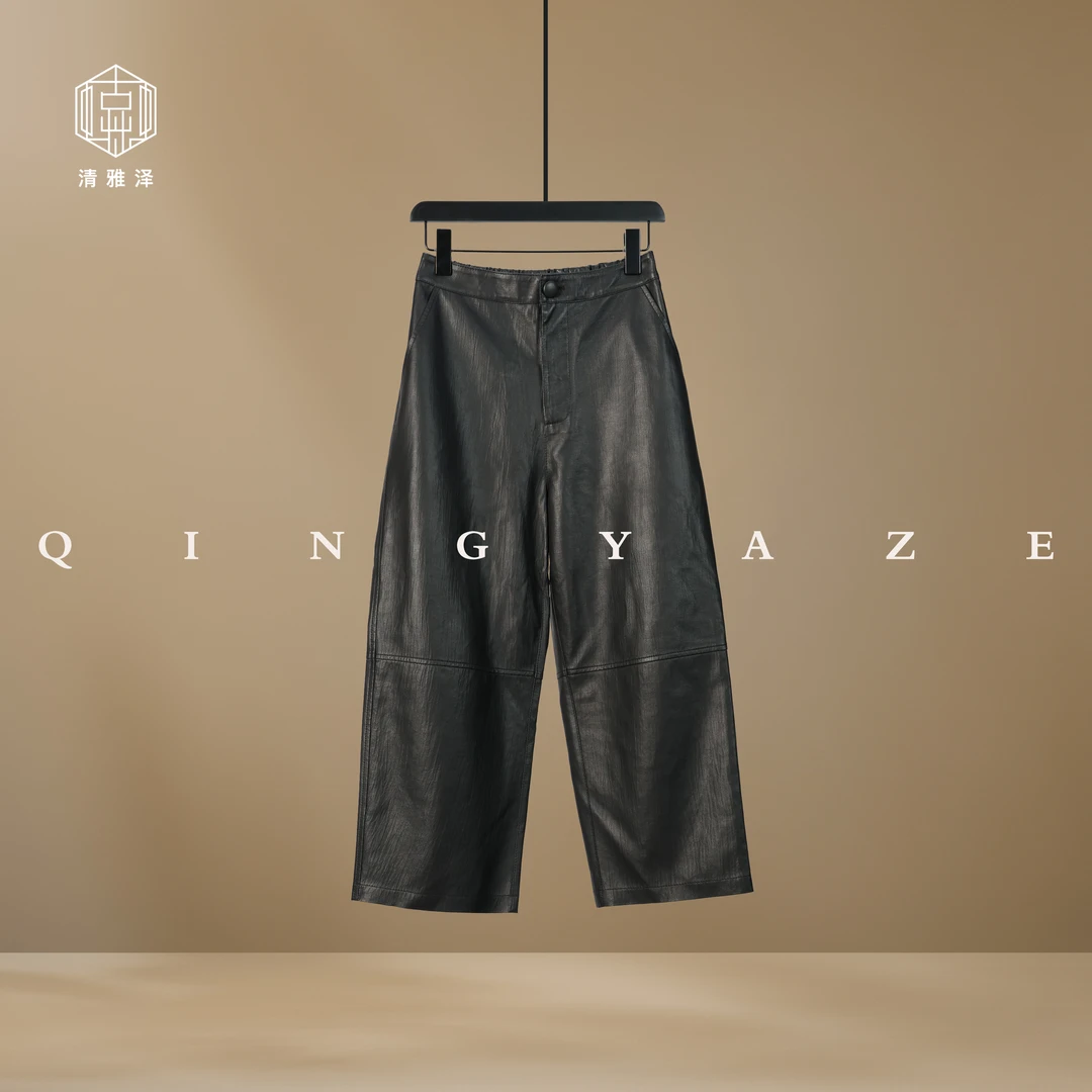 夜色协奏曲！进口超薄棉羊皮九分裤！GZ4864