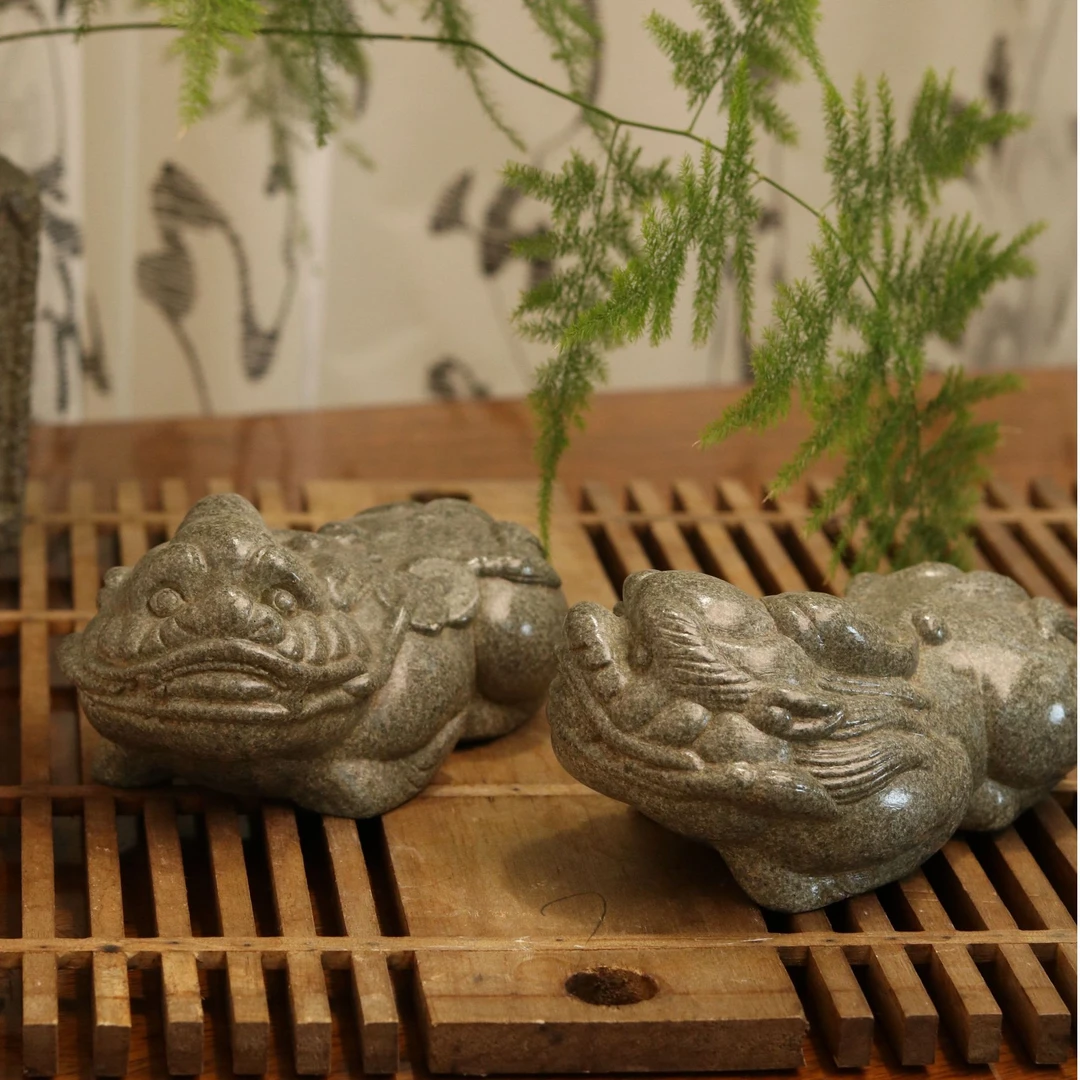 中式貔貅一对茶桌装饰摆件送礼茶几茶宠玄关办公室