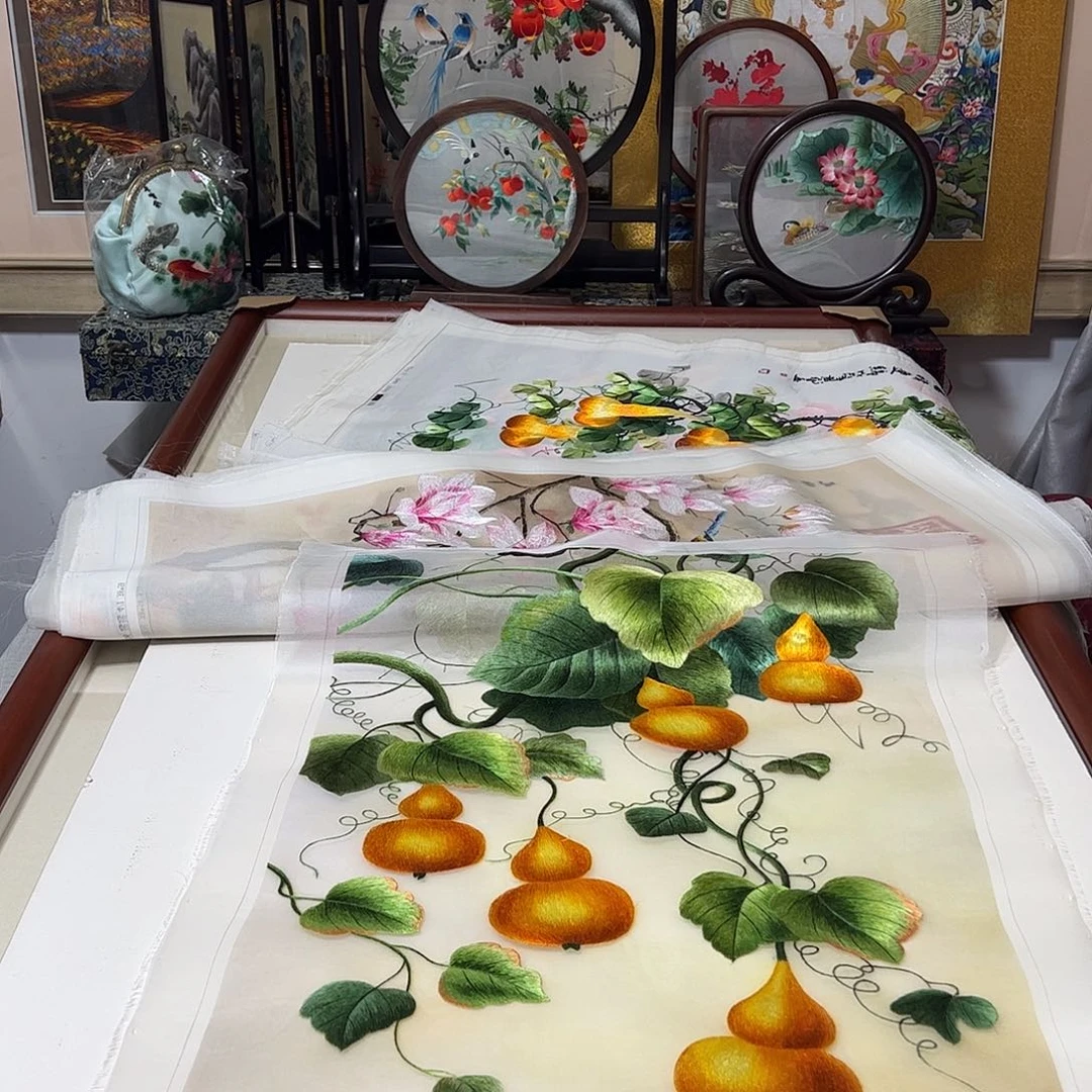 刺绣纯手工刺绣画