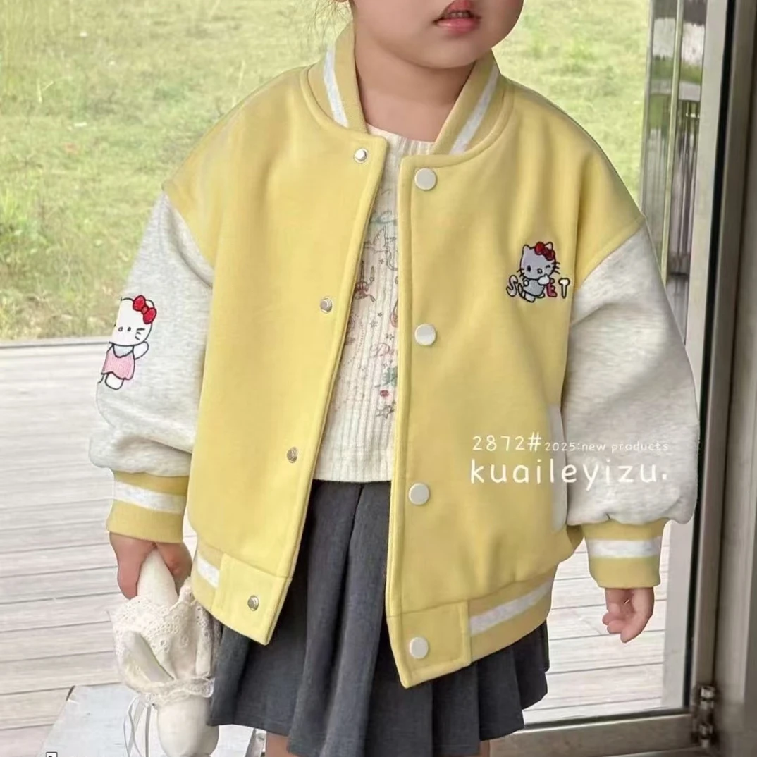 秋季女童外套常规款春季普通外套棒球服民族风运动风