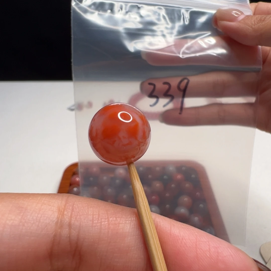 未镶嵌南红玛瑙南红玛瑙339号凉山冰飘13mm