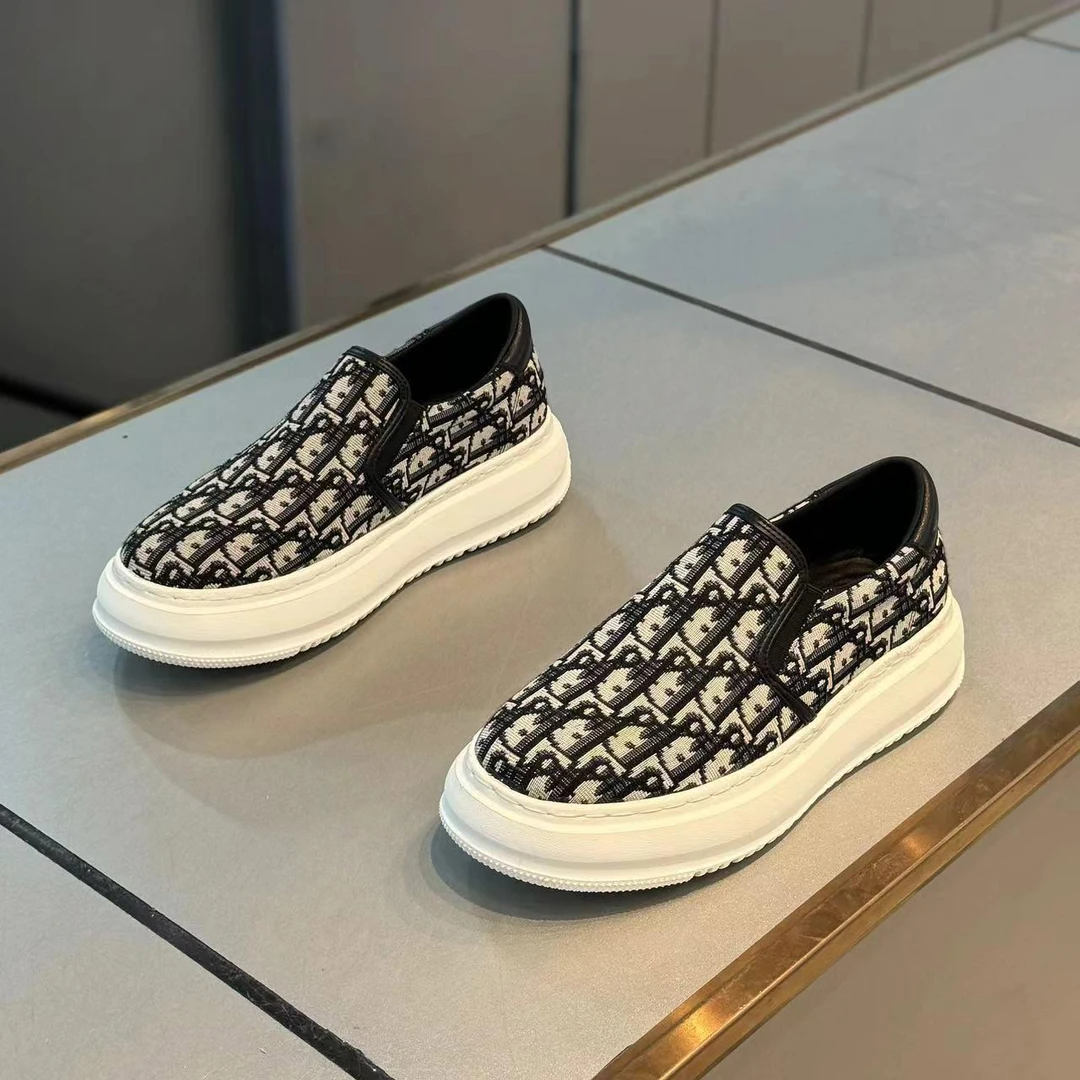 欧洲站潮牌爆款一脚蹬懒人鞋2025秋季新款男士潮流百搭透气休闲鞋