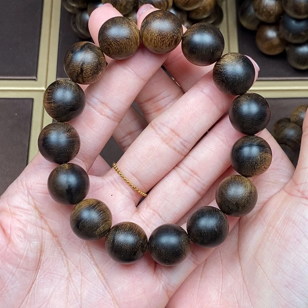 沉香手串越南芽庄白棋楠虎皮缨子瘤疤沉水