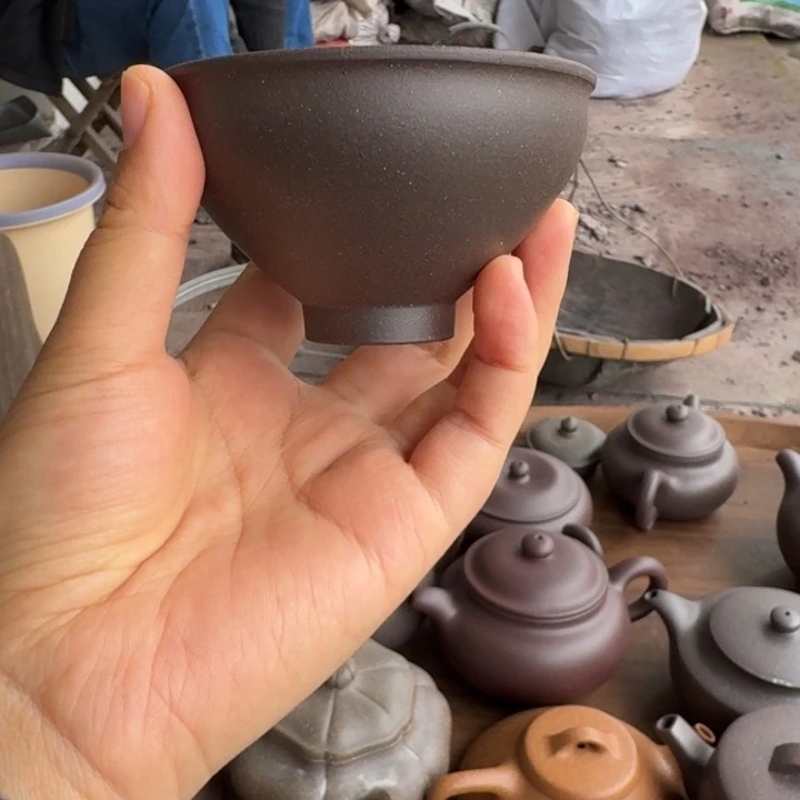 紫砂茶杯四号井紫泥主人杯特价