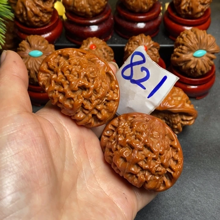 文玩核桃把件48官帽821