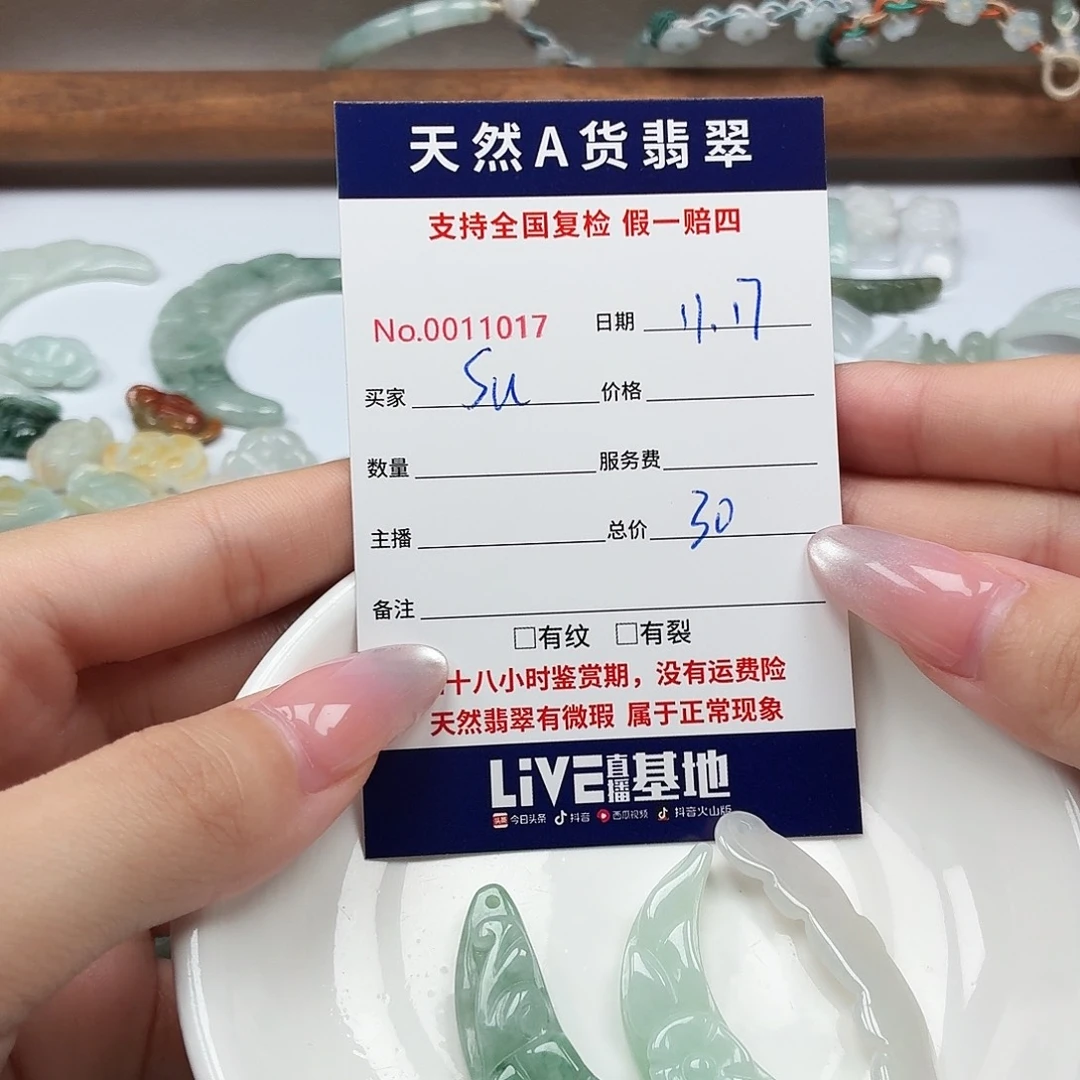 s****翡翠未镶嵌颈饰577