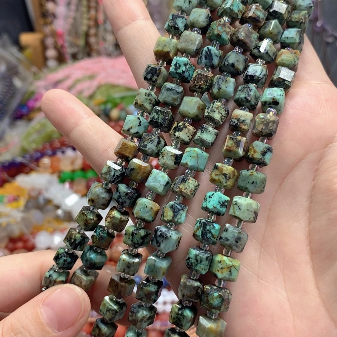 玛瑙/玉髓未镶嵌珠宝半成品湖北松方糖一条卡7mm