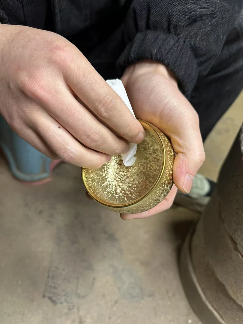 建窑建盏 双面金盏