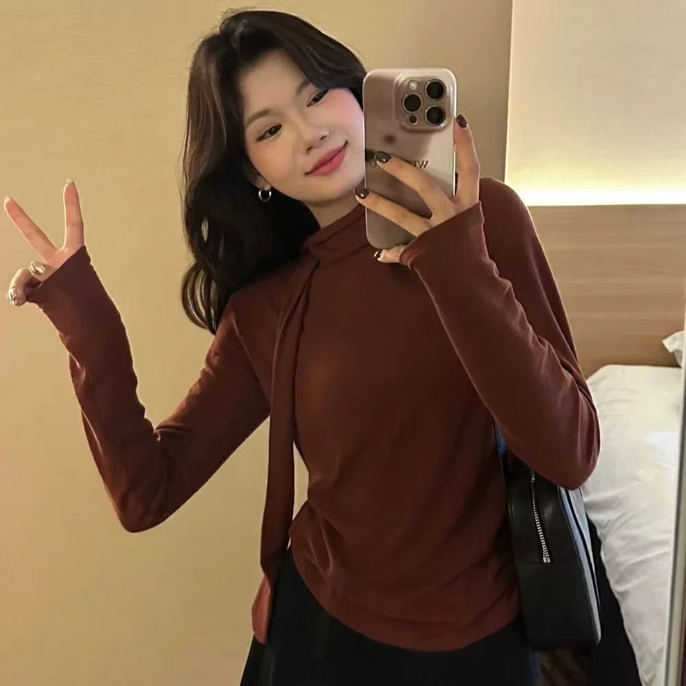 【沐子女装】H2-1012枣红色打底